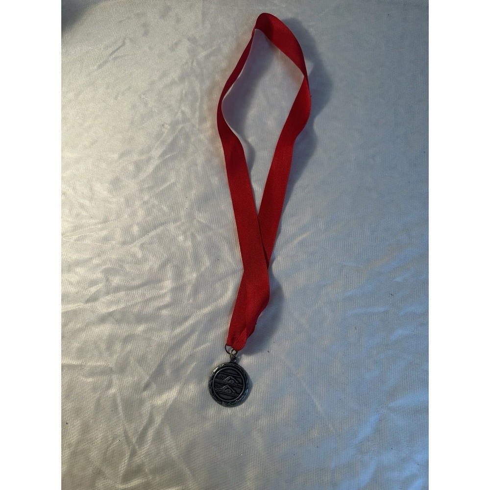 Vintage Silver Tone Swimming Medal Freestyle Swim Award w/ Ribbon"